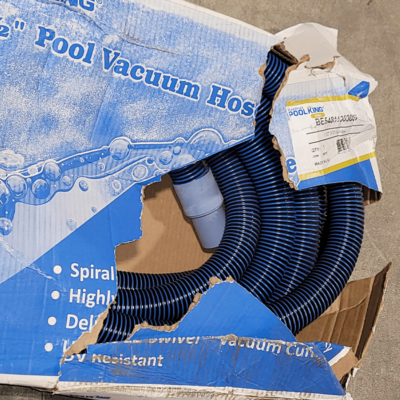 Open Box 30 ft Pool King Vacuum Hose with 1.5 Inch Opening for Inground Pool