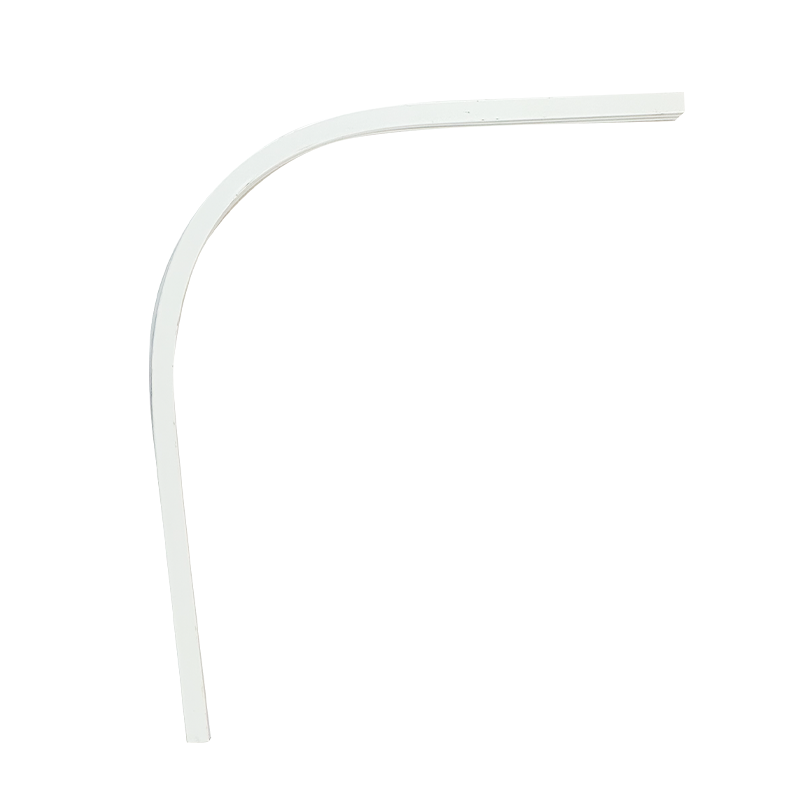 Dual Track - Side Mount Inground Coping - 6 Inch Corner - White Aluminum