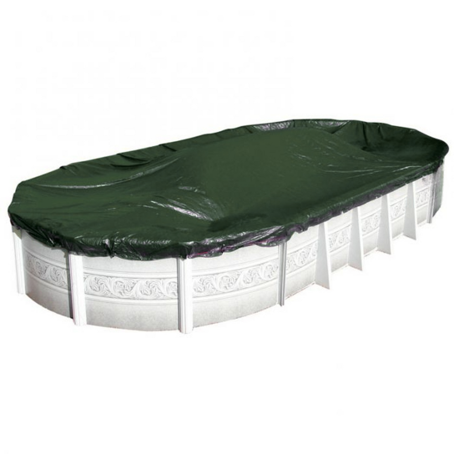 12 x 18 Ft Oval Estate Green/Black Winter Pool Cover