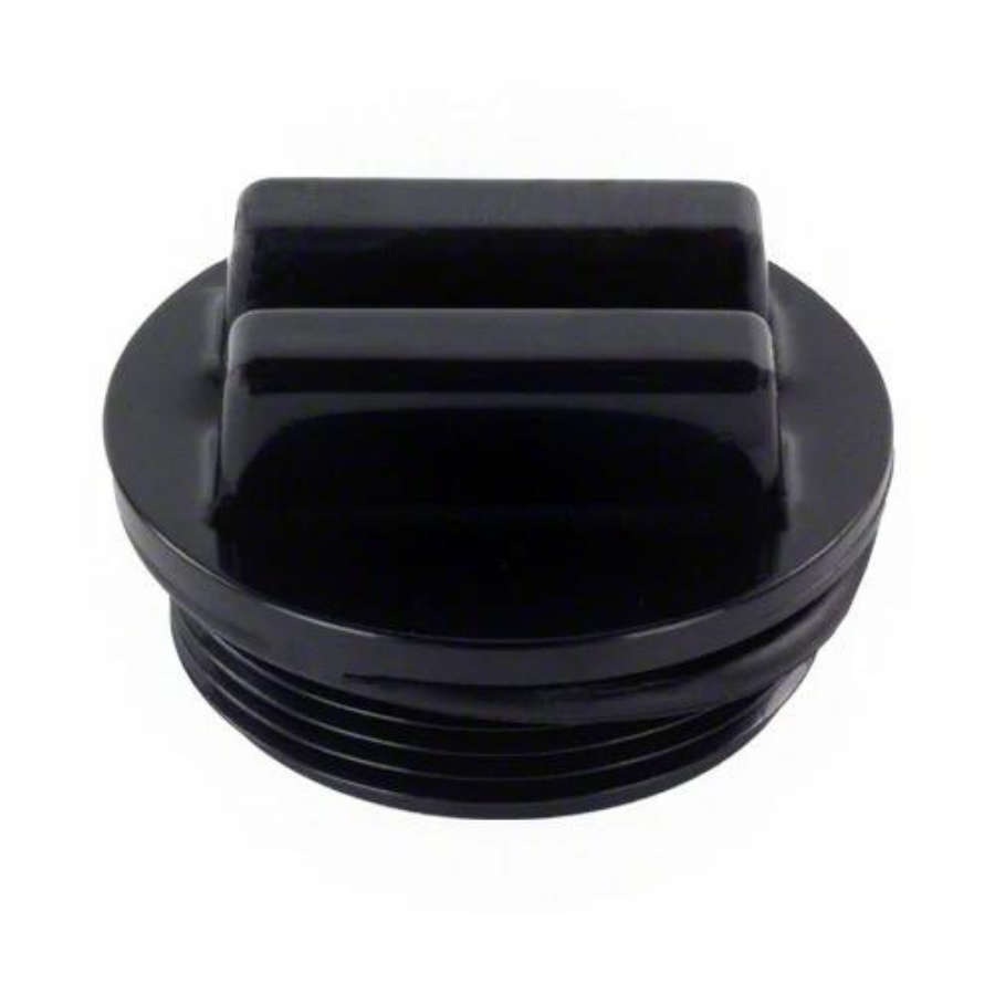 Hayward SP1022CBLK - 1.5 Inch MIP Concrete Pool Drain Plug with O-Ring (Black)