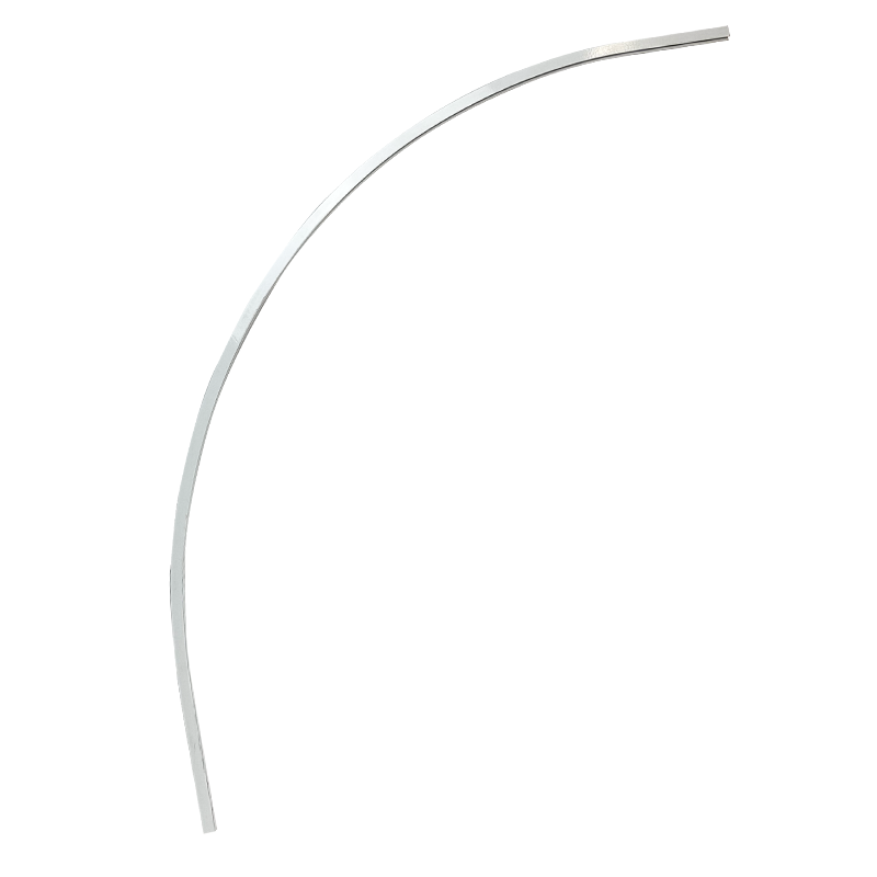 Single Track - Side Mount Inground Coping - 2 ft Corner - White Aluminum