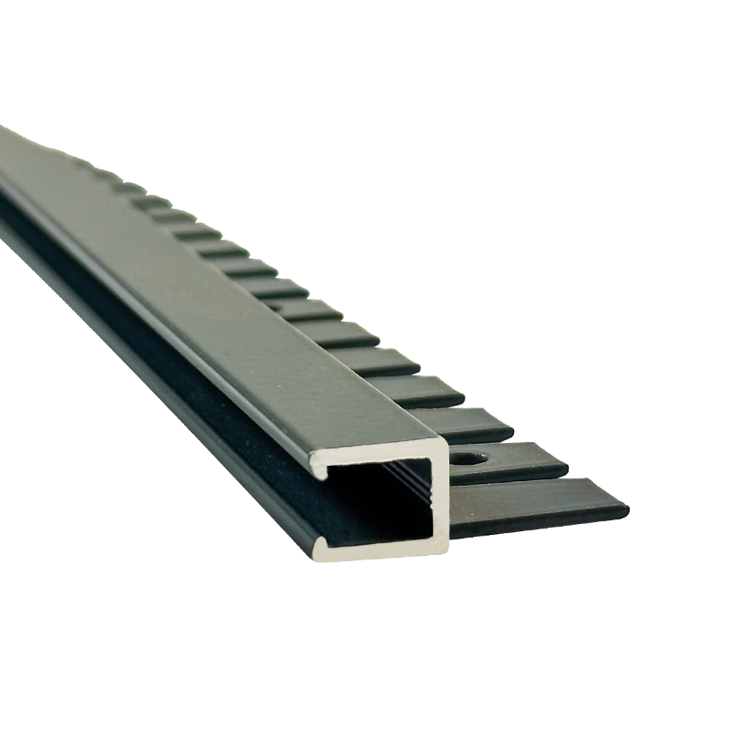 Margelle enterrée à montage supérieur et à rail unique avec coin de 2 pieds (gris)