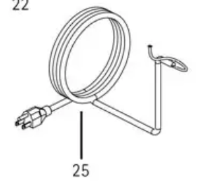 Carvin 23832870R - Power Cord Dominator 1-11/2Hp