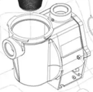 Pentair 357244 - Pot WhisperFlo Assembly Black