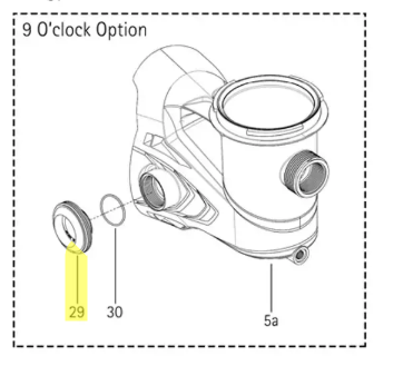 Carvin 31158702R - 9 Oclock Discharge Connector
