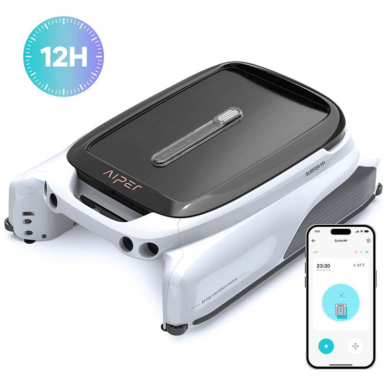 Robot écumeur de surface de piscine à énergie solaire Aiper Surfer M1