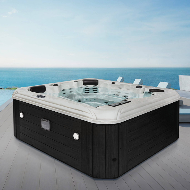 Open Box NorthFlo 751L Hot Tub (Silver Marble / Charcoal, Refurbished)