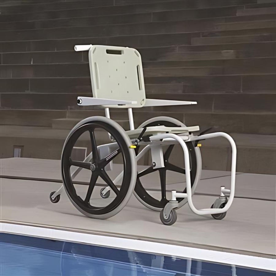 S.R. Smith Commercial Mobile Aquatic Pool Underwater Wheelchair with 18 Inch Wide Seat