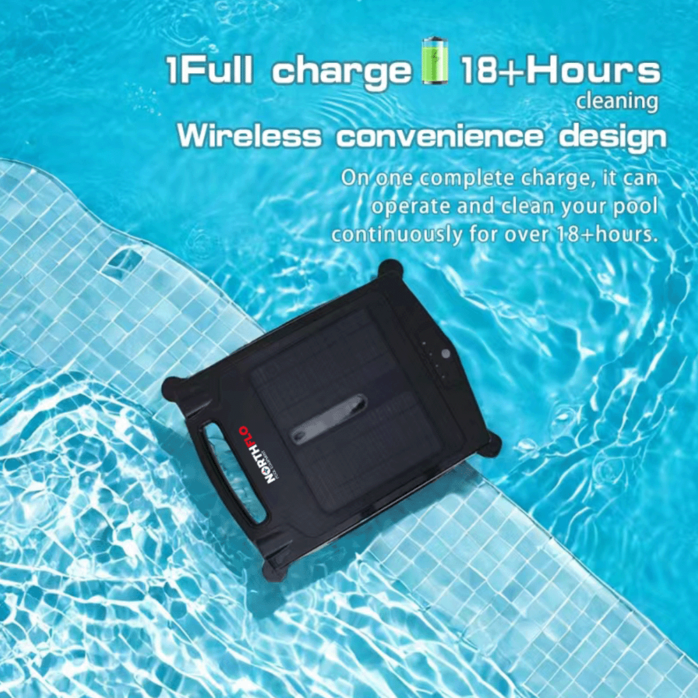 NorthFlo Solar Powered Robotic Pool Surface Skimmer