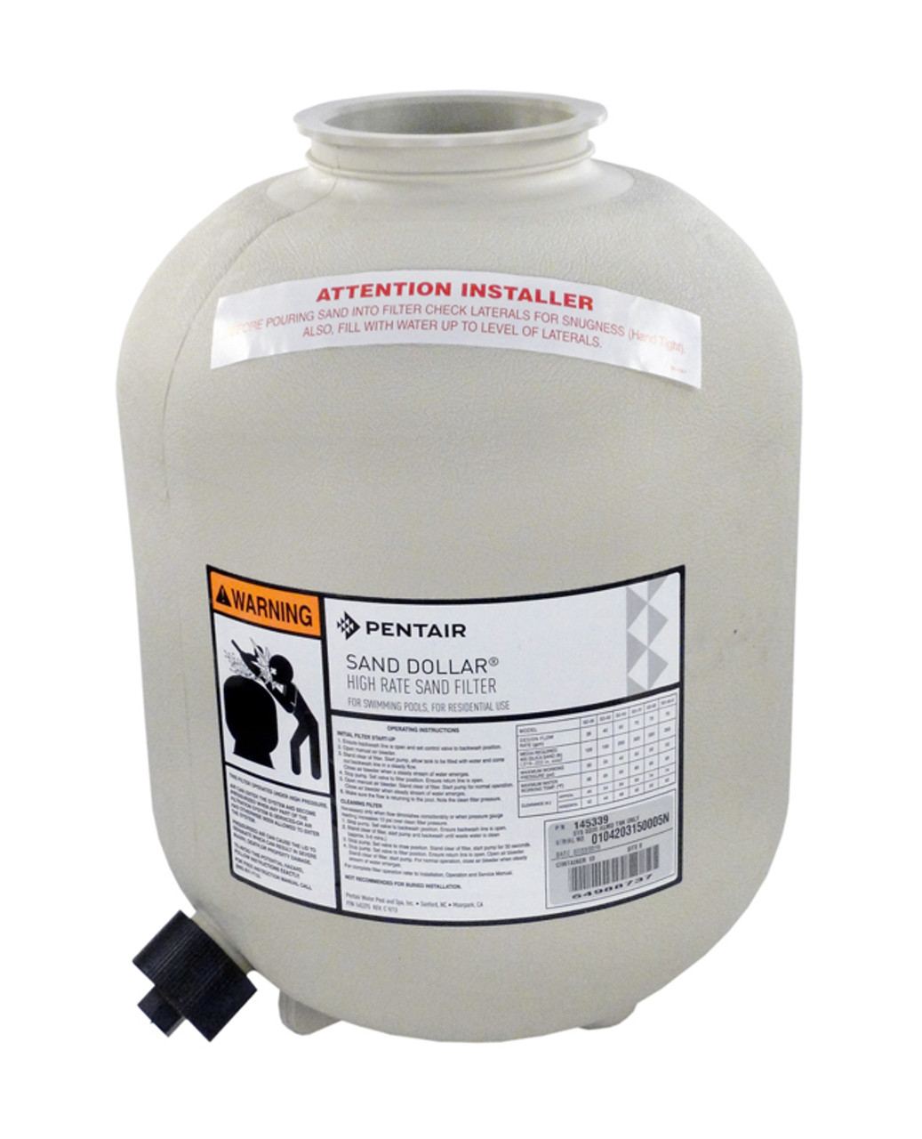 Discontinued Pentair 145339 - Tank with Drain SD35 (Almond)