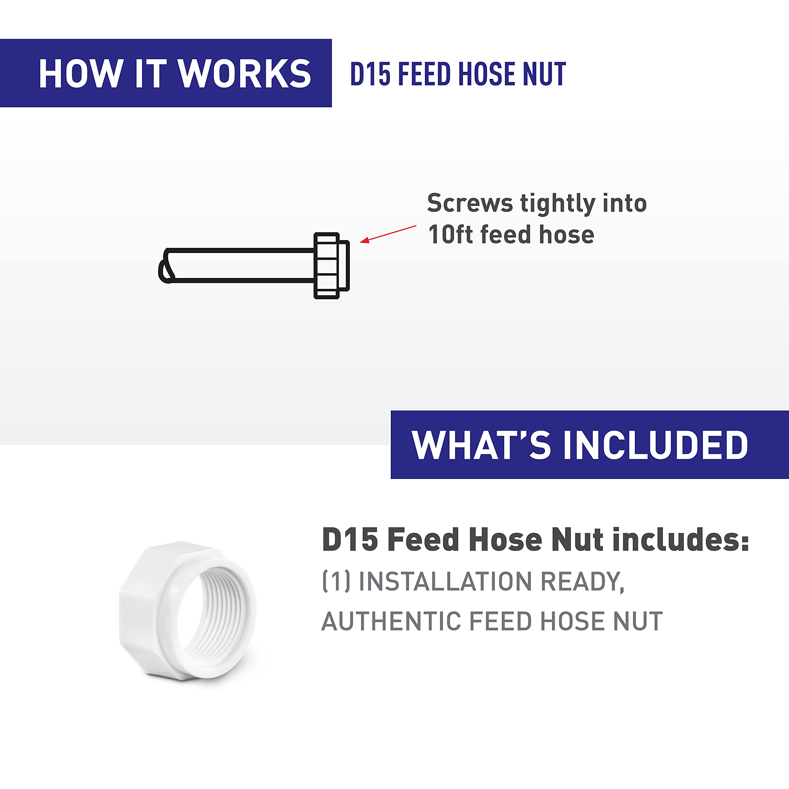 Écrou, tuyau d’alimentation, gris - Polaris D15
