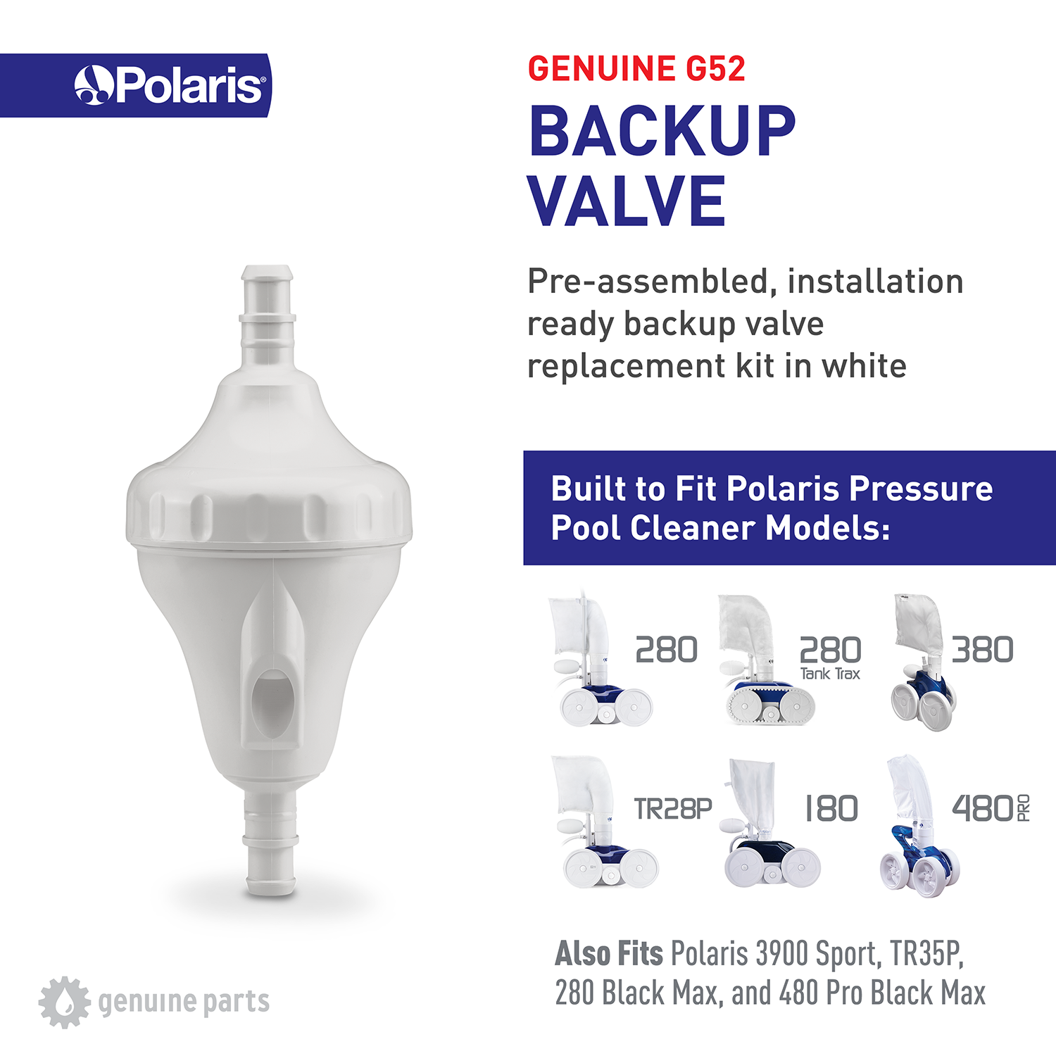 Polaris G52 - Back-up Valve Kit