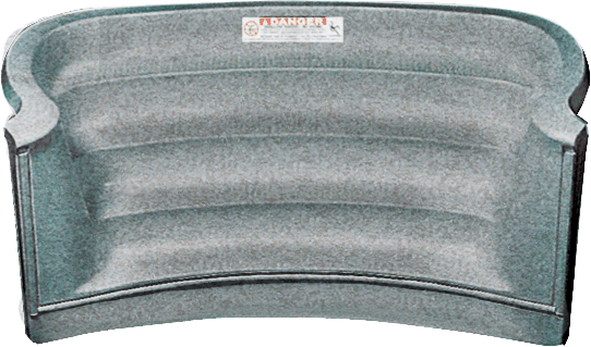 Performance Step 8 ft 4 Tread French Curved - Grey Granite