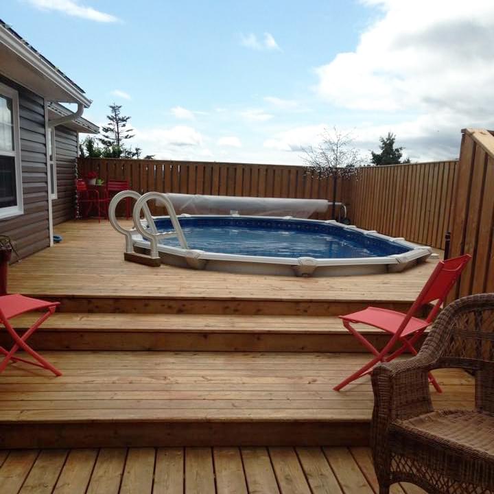 Nature 27 ft Round Above Ground Pool with Liner and Skimmer