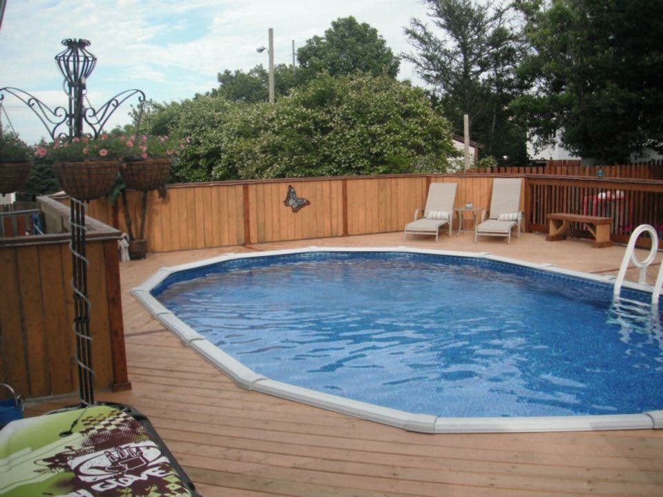 Nature 21 ft Round Above Ground Pool with Liner and Skimmer