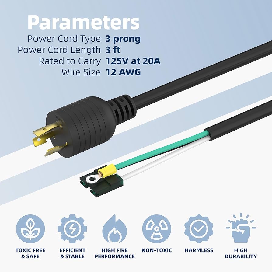 Carvin 23485600R - Cord With Plug 12-3 3' With Out St/Relief
