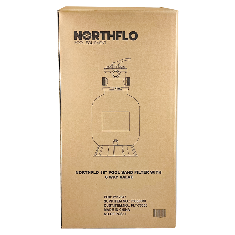 NorthFlo 19 Inch Sand Filter with 6 Way Valve