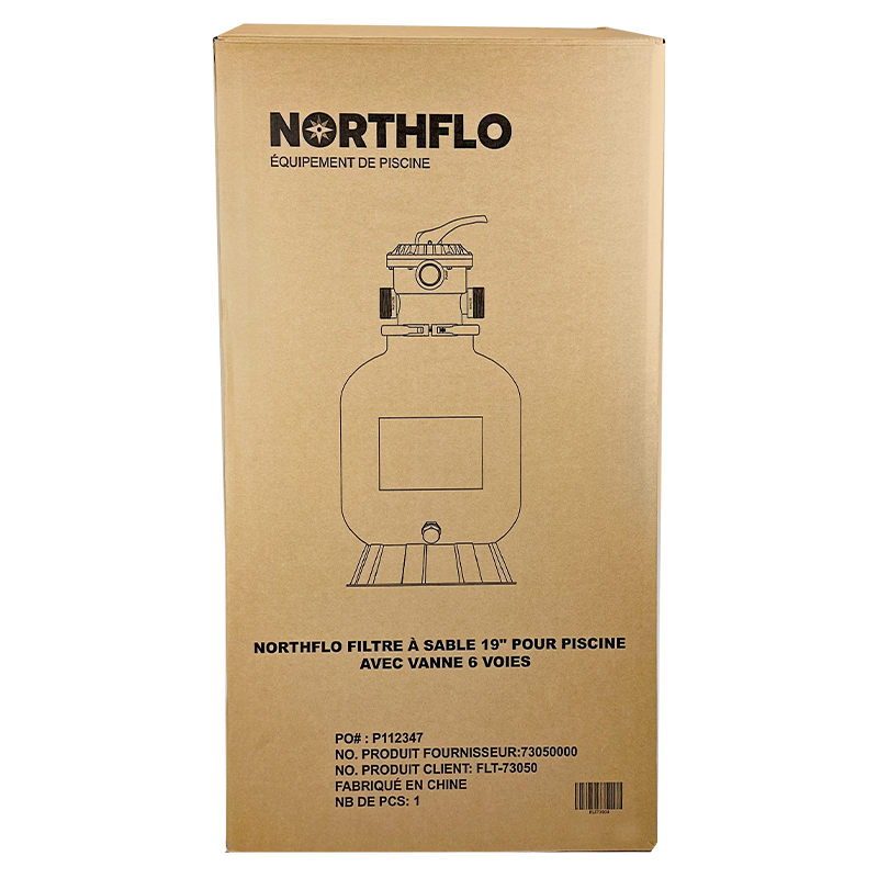 NorthFlo 19 Inch Sand Filter with 6 Way Valve