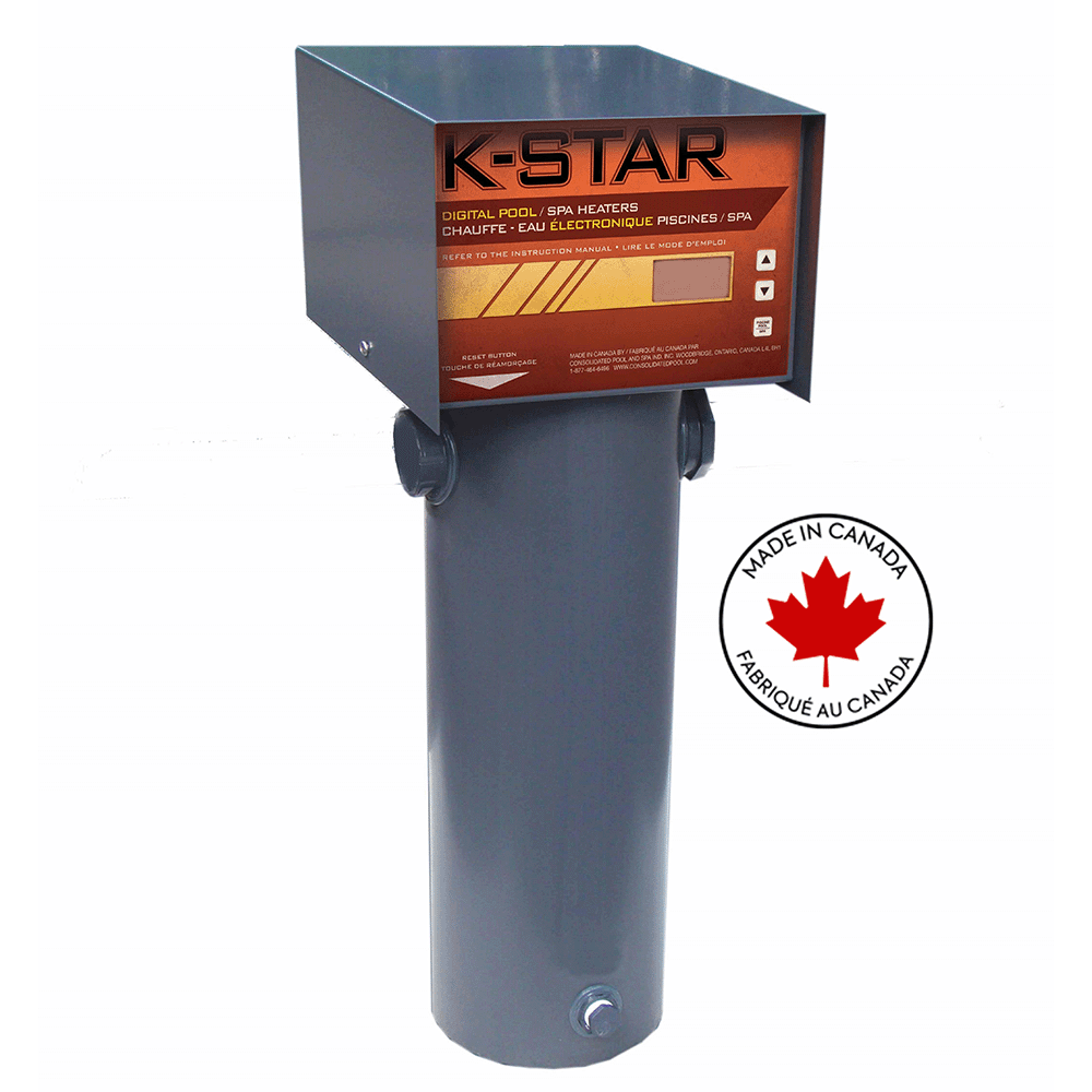 Chauffe-eau Électrique K-Star Digital (60,000 L) Amiable à l'Eau Salée 10KW Piscine/Spa