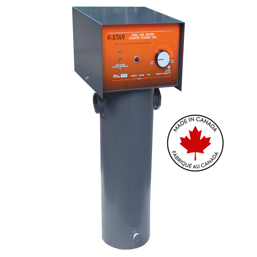 Chauffe-eau Électrique K-Star 10KW (60,000 L) pour Piscine et Spa de Consolidated