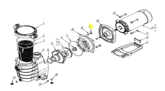 NorthFlo M10 Gasket for Inground Pool Pump