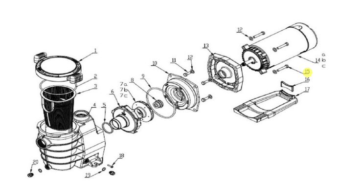 NorthFlo SCREW 3/8-16UNC 50.8MM