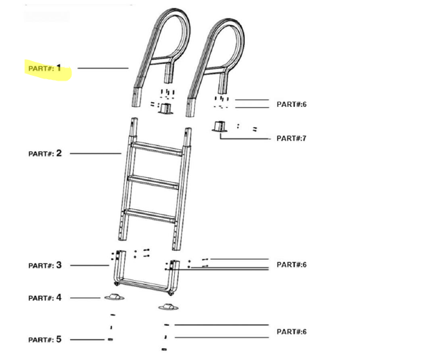 NorthFlo Handrail for Above Ground Pool Ladder