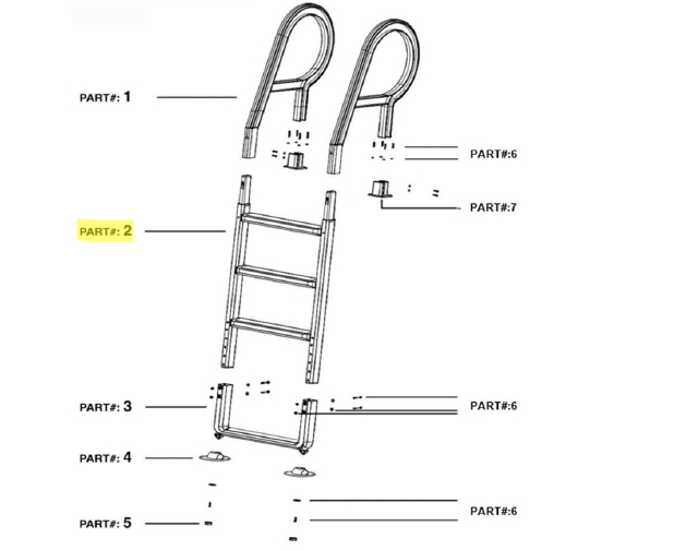 NorthFlo Pedal Support for Above Ground Pool Ladder