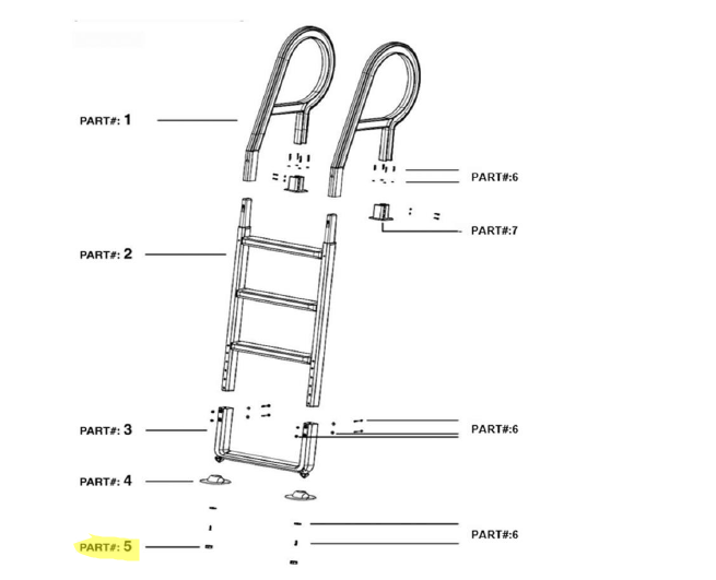 NorthFlo Screw Cover for Above Ground Pool Ladder