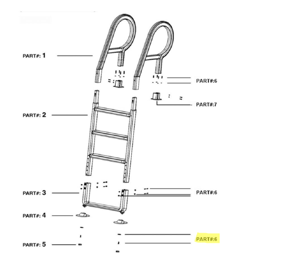 NorthFlo Package of Screws for Above Ground Pool Ladder
