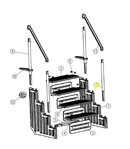 NorthFlo Short Post for Above Ground Step
