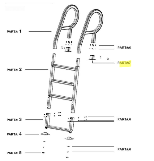 NorthFlo Armrest Holder for Above Ground Pool Ladder