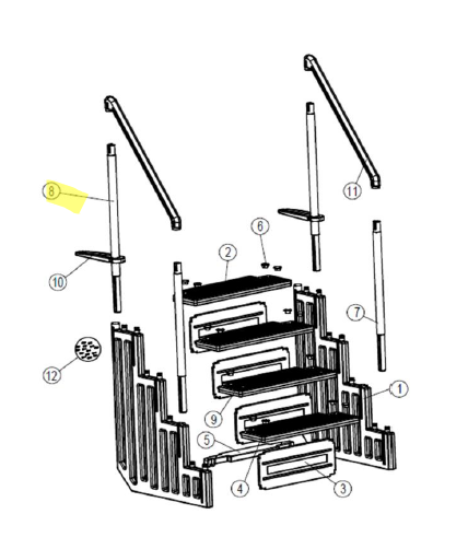 NorthFlo Long Post for Above Ground Step
