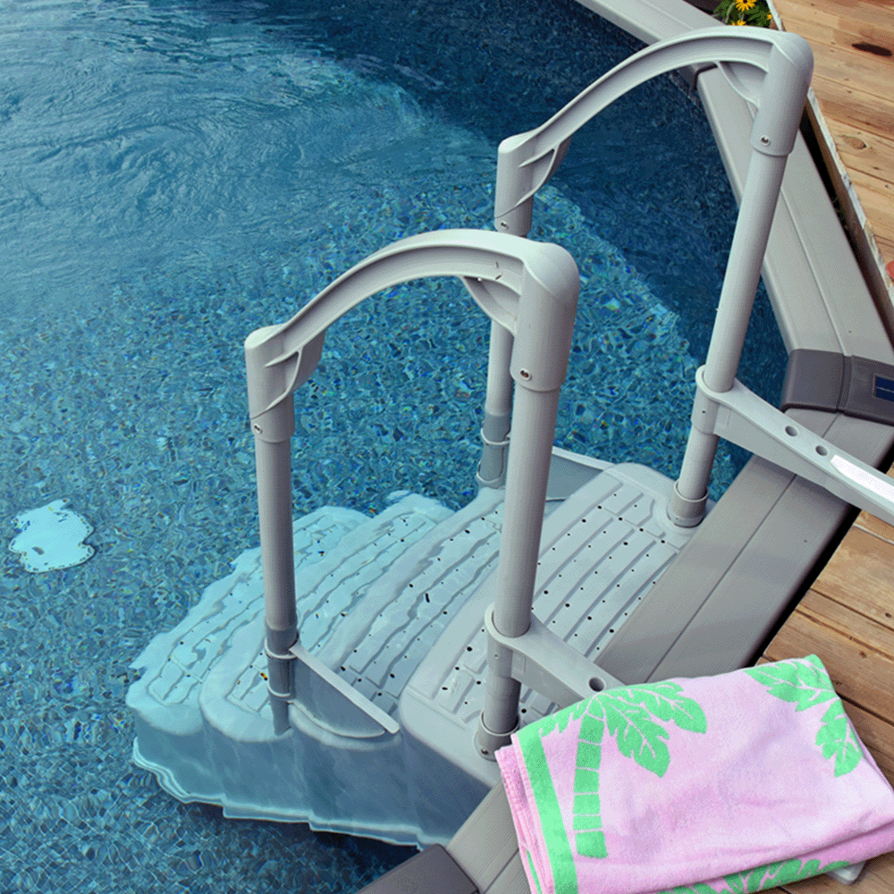 Olympic Drop In Step with 2 Hand Rails (White)