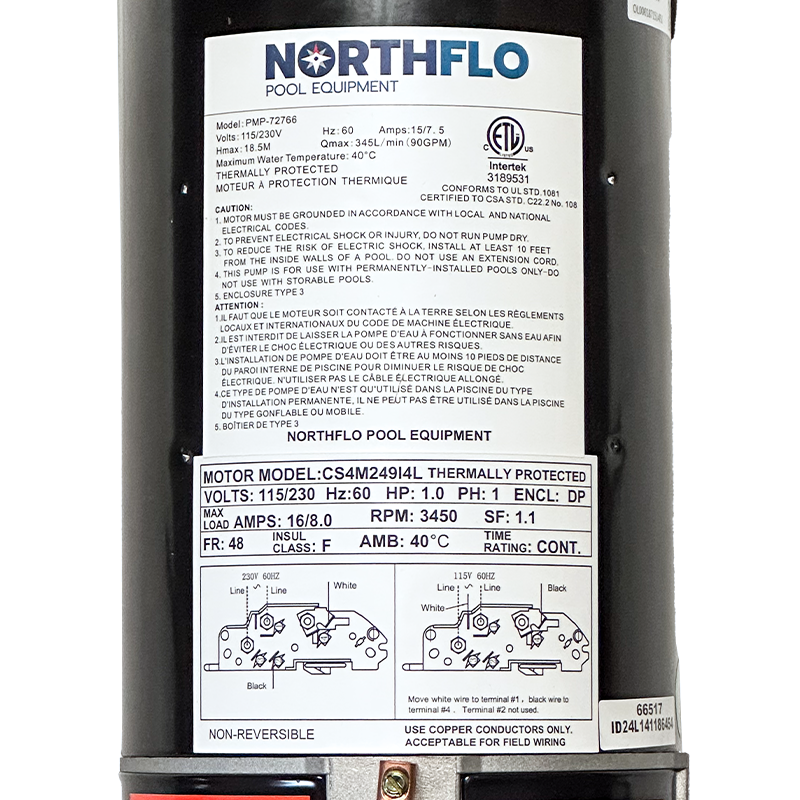 NorthFlo 1 HP Inground Silencer Pool Pump