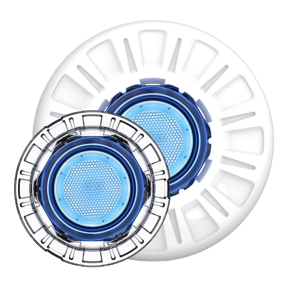 Titan T1 Retro Replacement LED Light Kit for Existing Threaded Style Return Lights (Grey Trim Rings)