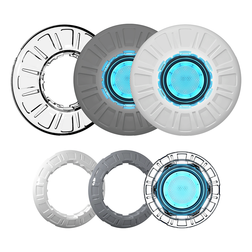 Titan T1 Retro Replacement LED Light Kit for Existing Threaded Style Return Lights (White Trim Rings)