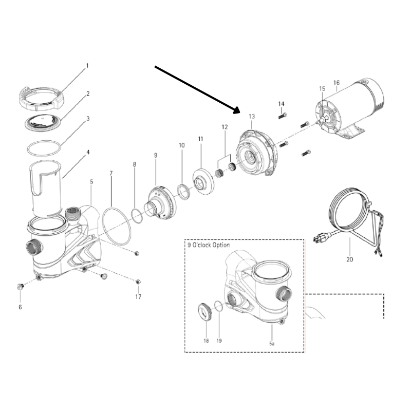Carvin 02134751R - Motor Bracket Sharkjet (Us)