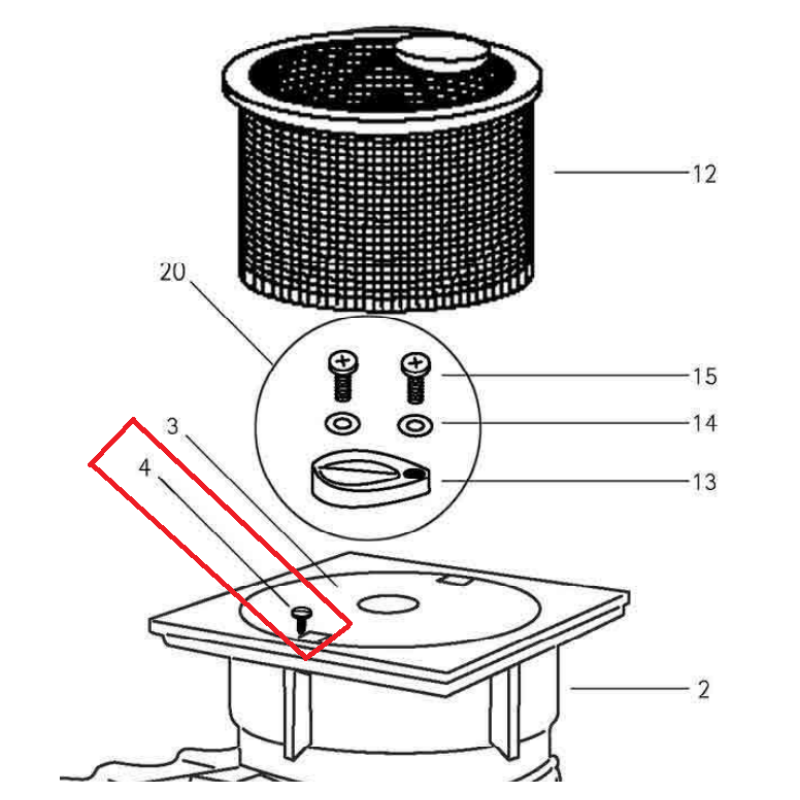 Carvin 14250808R - Oval Head Screw Skimmer