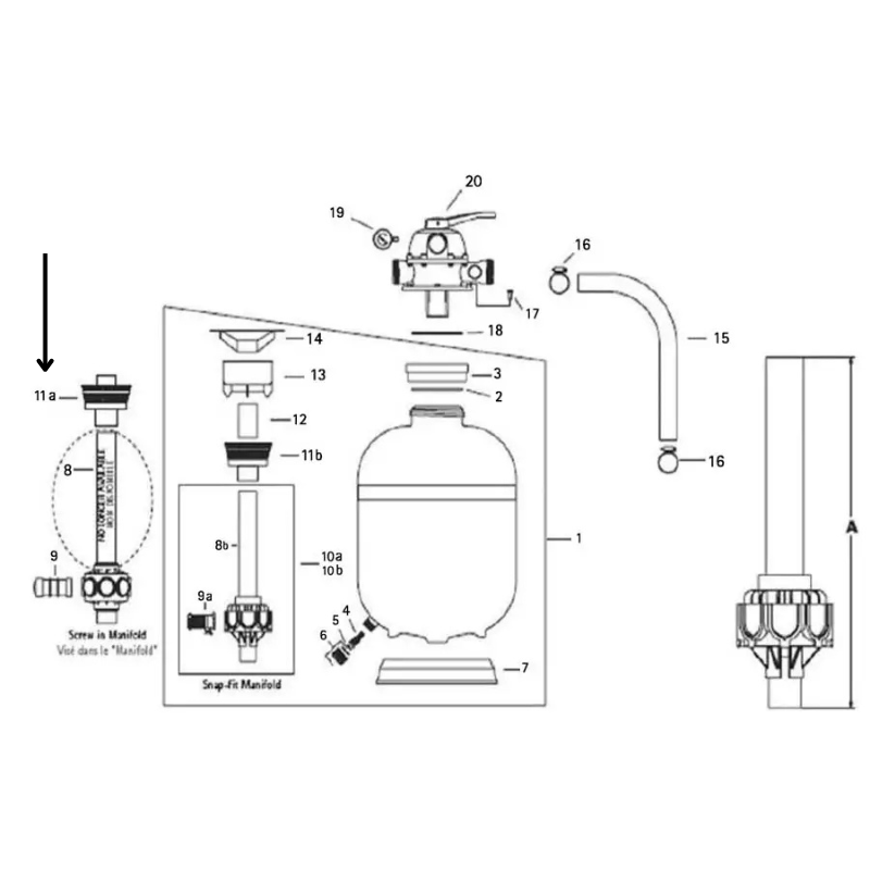 Carvin - 42140707R - Jacuzzi Standpipe Extension Assembly