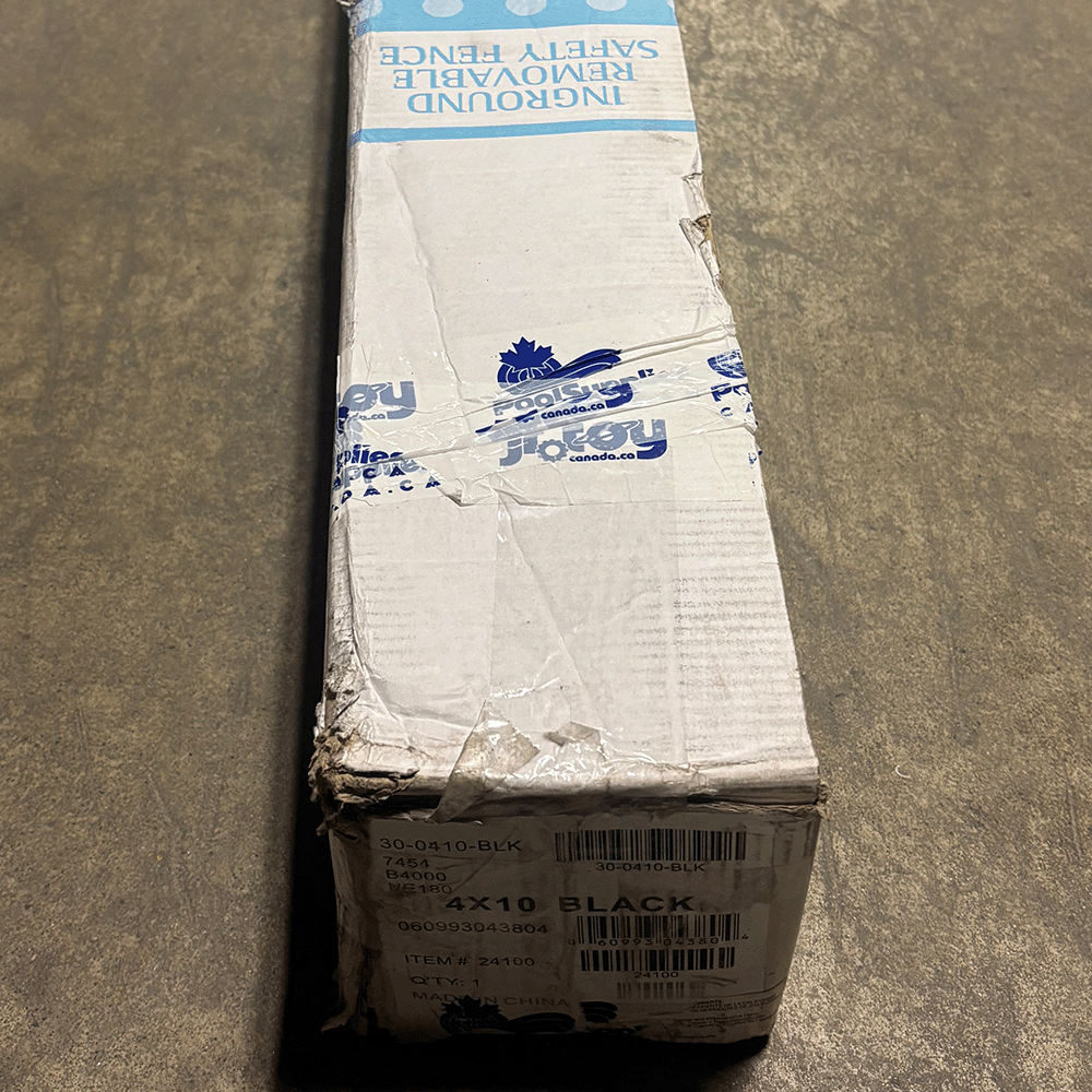 Open Box GLI Inground 4 Tall x 10 ft Pool Safety Fence -One Complete Section (Designer Black)