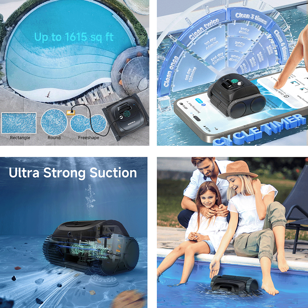 Open Box NorthFlo C1 Cordless Rechargeable Robotic Pool Cleaner