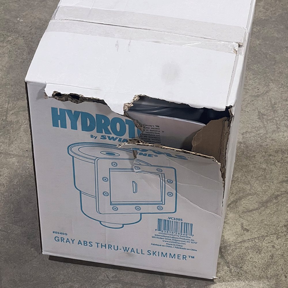 Open Box Écumoire de piscine hors terre à ouverture étroite de 6 pouces (gris)