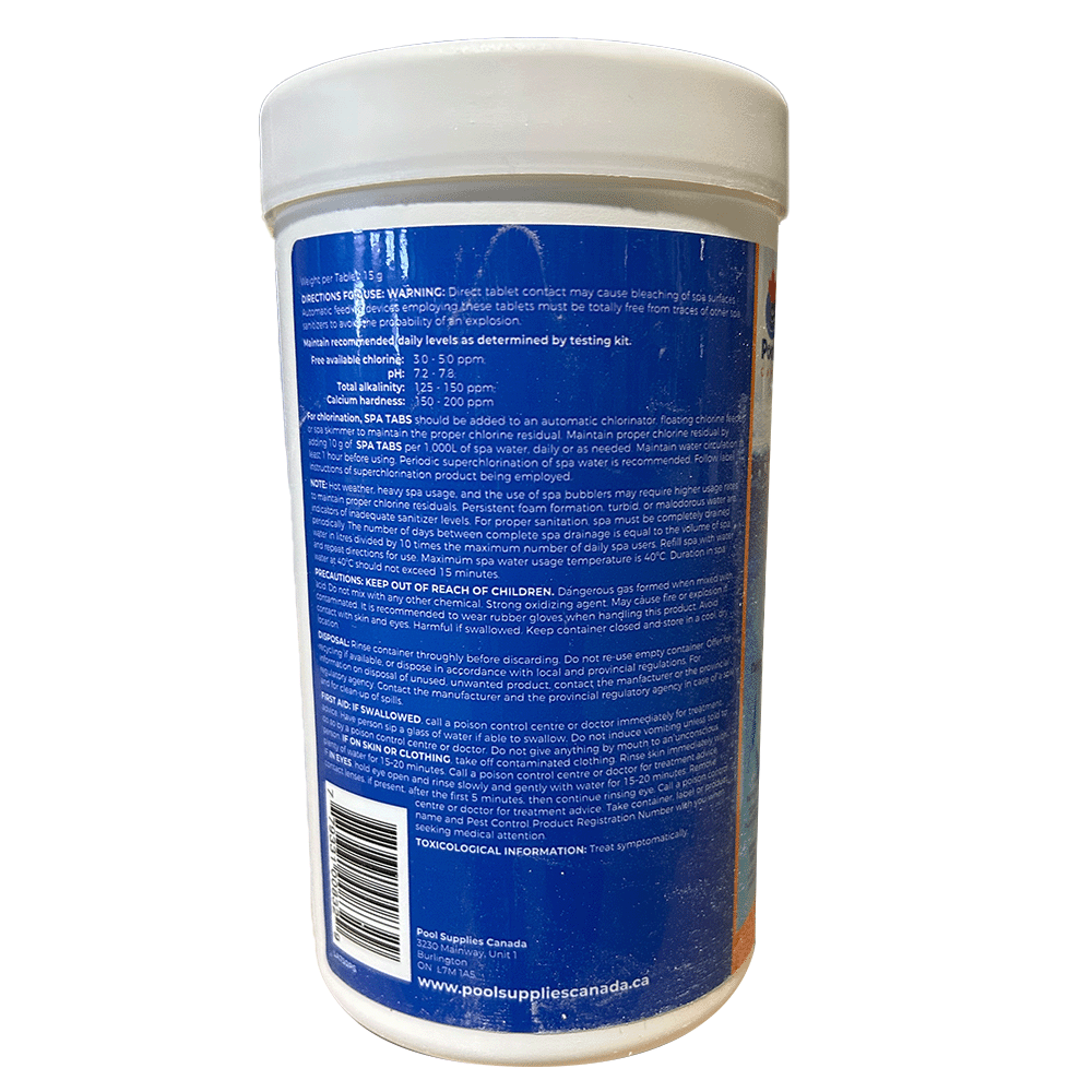 Spa Chlorine Tabs (800g) by Pool Supplies Canada