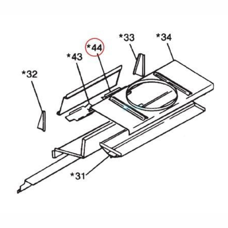 Pentair 20013805 - Baffle Relief Draft Hood Left