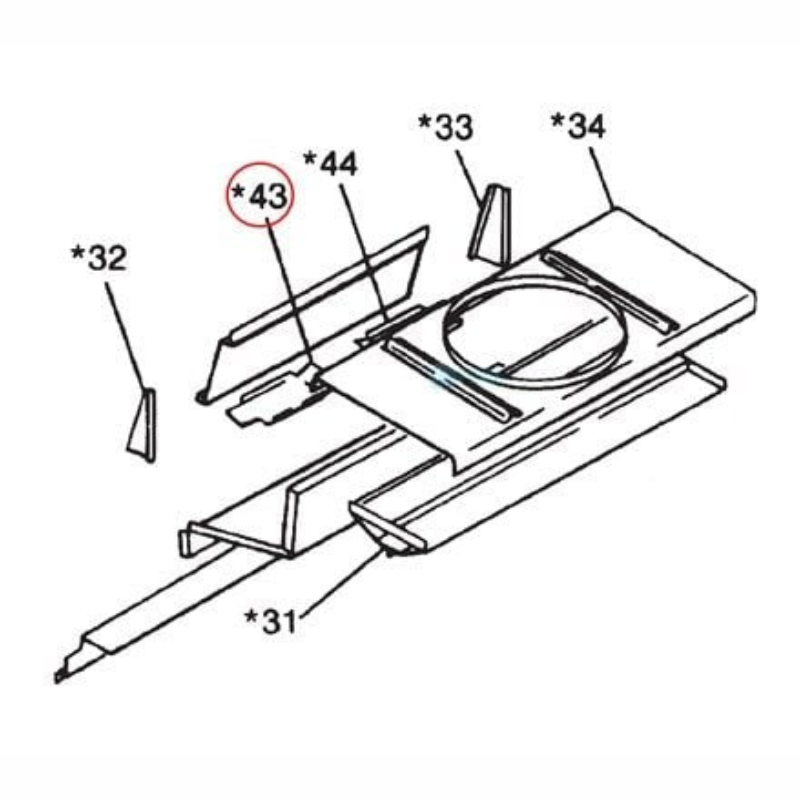 Pentair 20013801 - Baffle Relief Draft Hood Right
