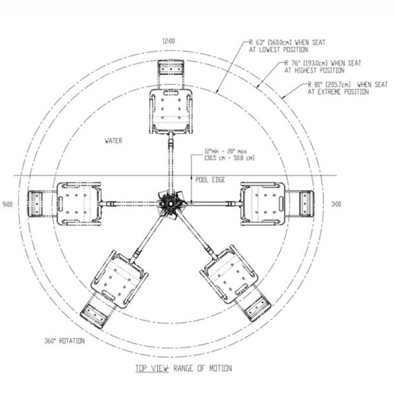 aXs2 Pool Lift (without Anchor) - Gray Mist