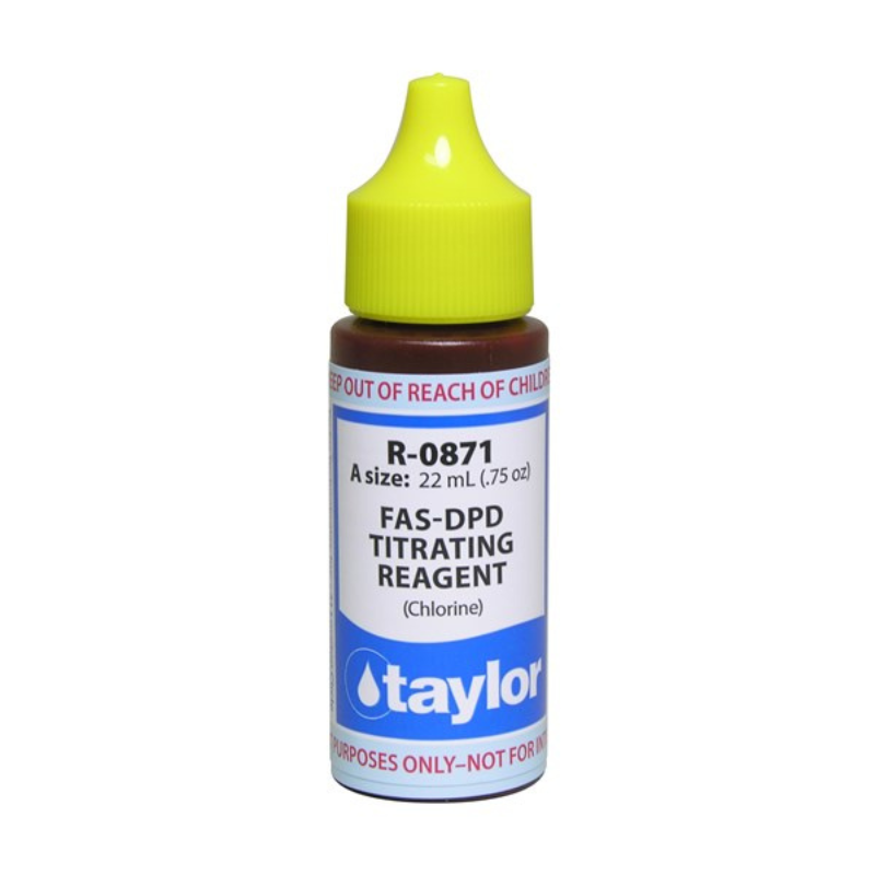 Taylor FAS-DPD Titrating Reagent (for chlorine), .75 oz, Dropper Bottle