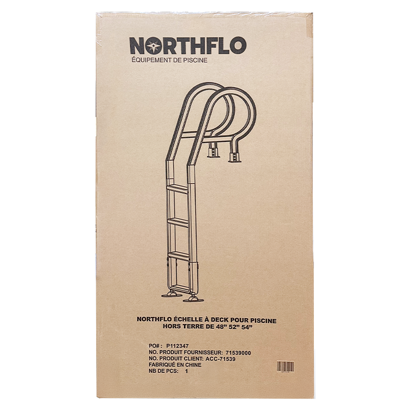Open Box NorthFlo Resin Above Ground Pool Deck Ladder