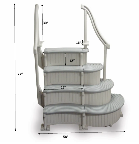 Marche Additionnel pour les Marches Confer pour les Piscines Hors Terre